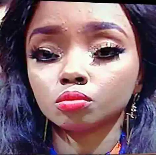 BBNaija: Shocking Makeup Photo Of Bambam